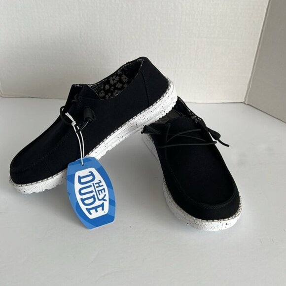 Hey Dude, Women's Wendy Wide -  Black Odyssey. Size: W8. (1806) - Picture 1 of 16